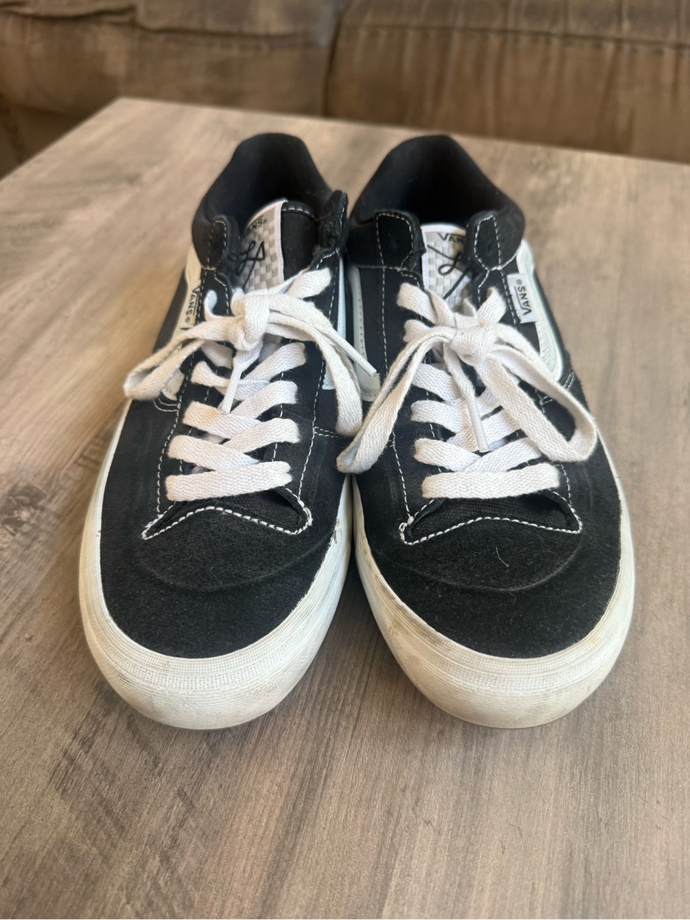 Vans Black and White Low-Top Sneakers